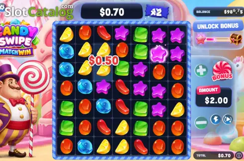 Οθόνη3. Candy Swipe Matchwin Κουλοχέρης