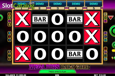 Οθόνη2. Mega Pots Bar X Gold (Crucible Gaming) Κουλοχέρης