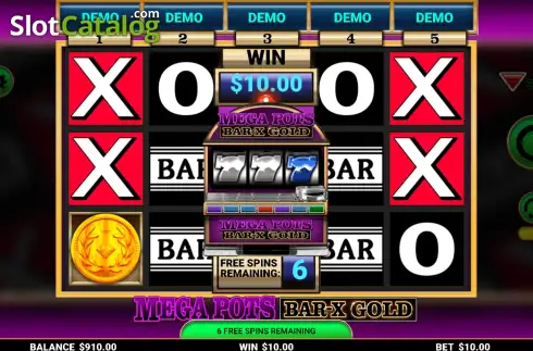 Οθόνη3. Mega Pots Bar X Gold (Crucible Gaming) Κουλοχέρης