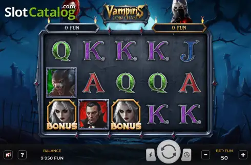 Οθόνη2. Vampiris Coin Chase Κουλοχέρης 
