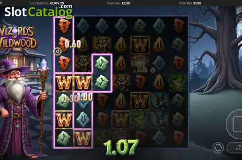Οθόνη3. Wizards of Wild Wood Κουλοχέρης 