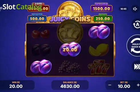 Οθόνη3. Juicy Coins: Hold and Win Κουλοχέρης