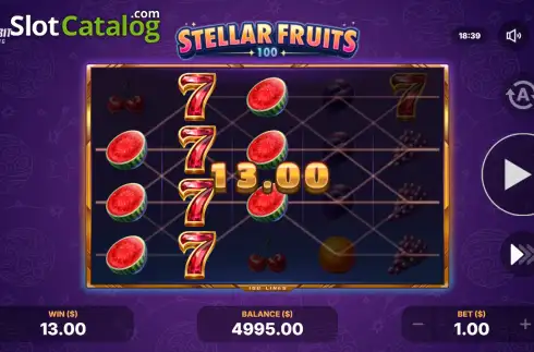 Οθόνη3. Stellar Fruits 100 Κουλοχέρης