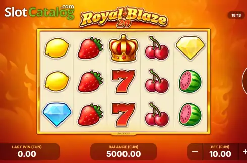 Οθόνη2. Royal Blaze 20 Κουλοχέρης