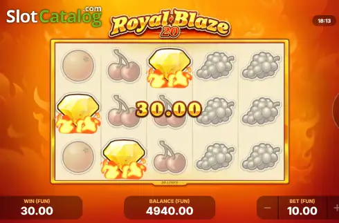 Οθόνη3. Royal Blaze 20 Κουλοχέρης
