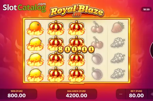 Οθόνη3. Royal Blaze 40 Κουλοχέρης