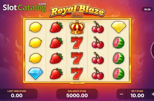 Οθόνη2. Royal Blaze 100 Κουλοχέρης