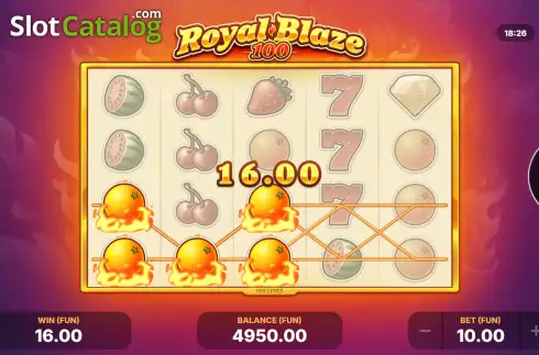 Οθόνη3. Royal Blaze 100 Κουλοχέρης