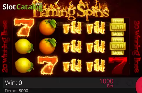 Οθόνη3. Flaming Spins (e-gaming) Κουλοχέρης 