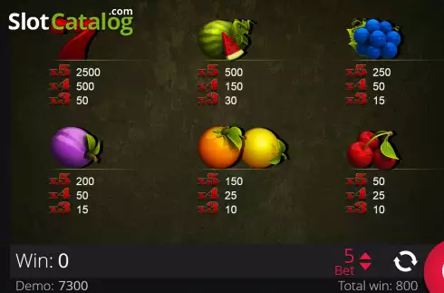 Οθόνη5. Fruit Bomb (e-gaming) Κουλοχέρης