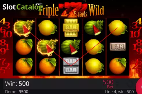 Οθόνη3. Triple Wild Seven 5 Reels Κουλοχέρης