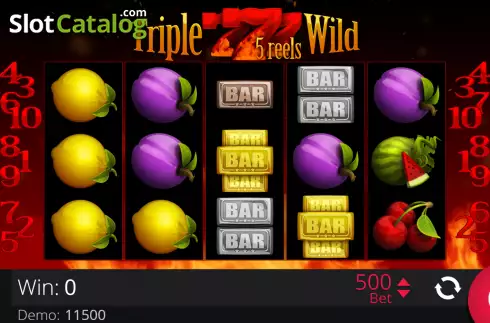 Οθόνη2. Triple Wild Seven 5 Reels Κουλοχέρης