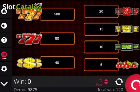 Οθόνη5. Wild Flames Sevens Κουλοχέρης