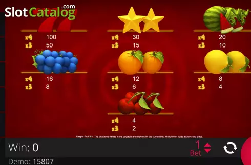 Οθόνη3. Respin Fruit 81 Κουλοχέρης