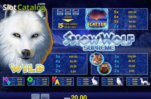 Οθόνη8. Snow Wolf Supreme Κουλοχέρης