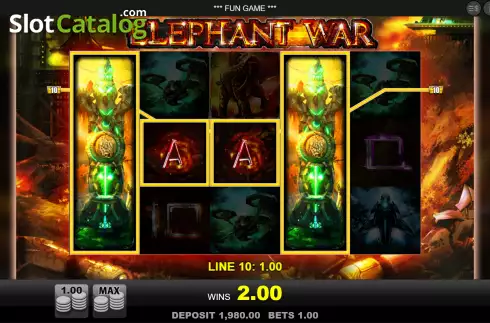 Οθόνη3. Elephant War Κουλοχέρης