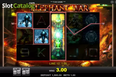 Οθόνη5. Elephant War Κουλοχέρης
