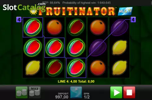Οθόνη4. Fruitinator Multi Κουλοχέρης 