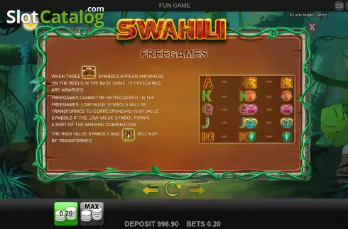Οθόνη6. Swahili Κουλοχέρης