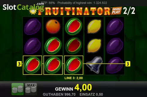 Οθόνη3. Fruitinator Double Play Κουλοχέρης