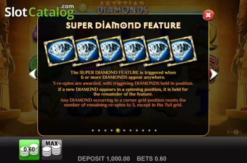 Οθόνη5. Egyptian Diamonds Κουλοχέρης