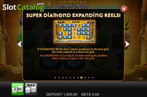Οθόνη6. Egyptian Diamonds Κουλοχέρης
