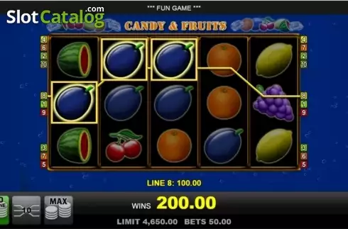 Οθόνη5. Candy and Fruits Κουλοχέρης