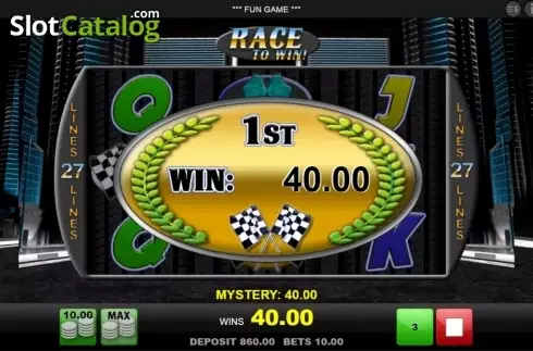 Οθόνη5. Race to Win Κουλοχέρης