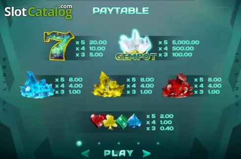 Οθόνη7. Clash of Gems Κουλοχέρης