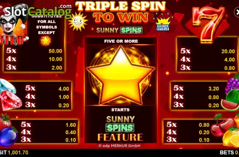 Οθόνη6. Triple Spin to Win Κουλοχέρης 