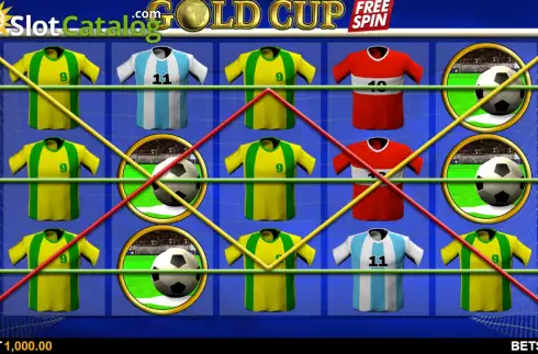 Οθόνη2. Gold Cup Free Spin Κουλοχέρης