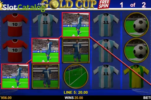 Οθόνη4. Gold Cup Free Spin Κουλοχέρης