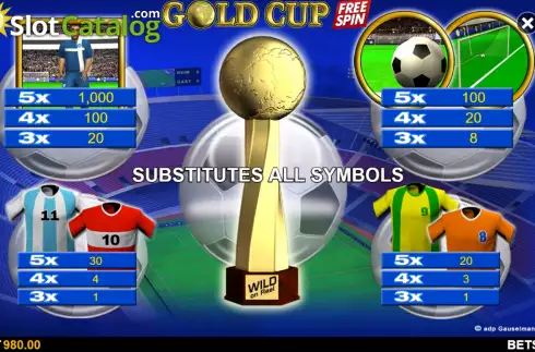 Οθόνη5. Gold Cup Free Spin Κουλοχέρης