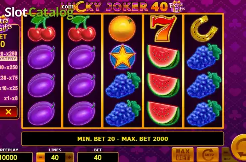 Οθόνη2. Lucky Joker 40 Extra Gifts Κουλοχέρης