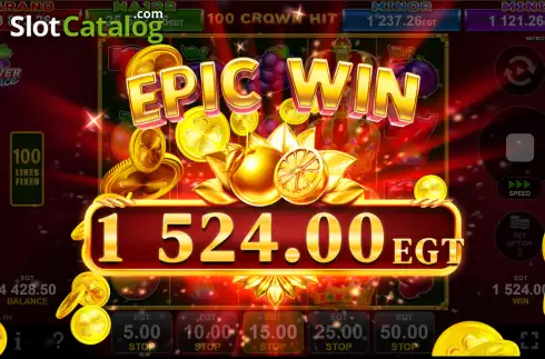 Οθόνη3. 100 Crown Hit Κουλοχέρης