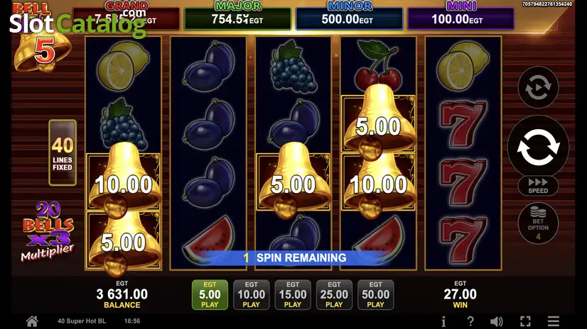 40 Super Hot Bell Link by EGT Digital Free Spins 40-super-hot-bell-link