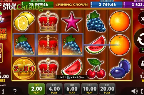 Οθόνη3. Shining Crown Cash Heat Κουλοχέρης