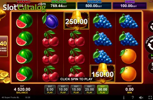 Οθόνη2. 40 Super Fruits Bell Link Κουλοχέρης