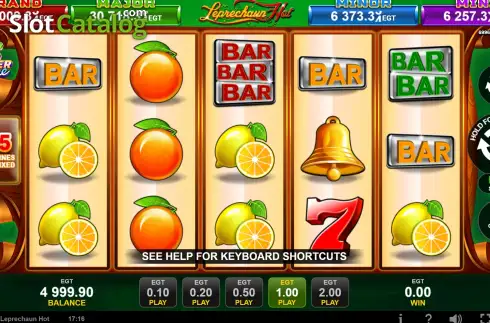 Οθόνη2. Leprechaun Hot (EGT Digital) Κουλοχέρης