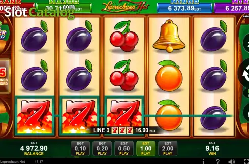 Οθόνη3. Leprechaun Hot (EGT Digital) Κουλοχέρης