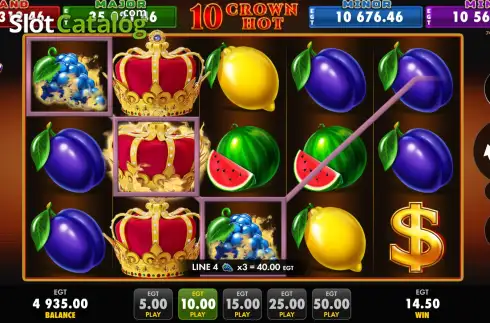 Οθόνη3. 10 Crown Hot Κουλοχέρης