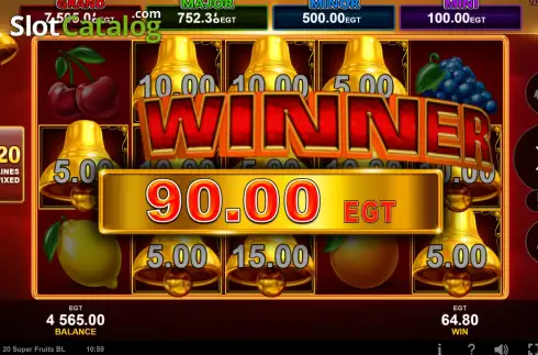 Οθόνη3. 20 Super Fruits Bell Link Κουλοχέρης 