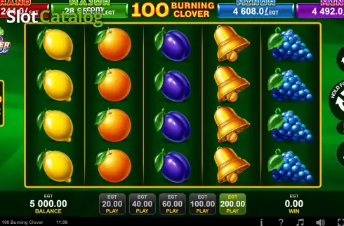 Οθόνη2. 100 Burning Clover Κουλοχέρης