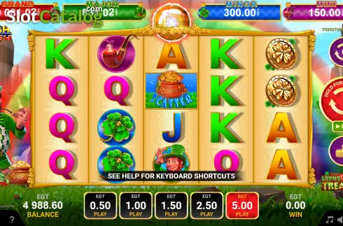 Οθόνη2. Leprechance Treasury High Cash Κουλοχέρης 