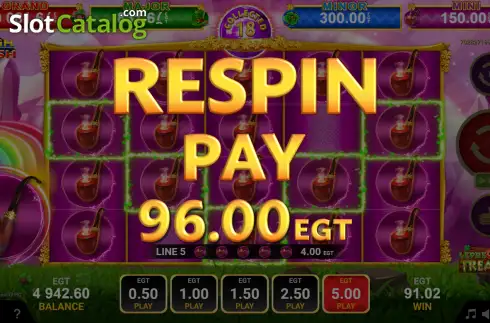 Οθόνη3. Leprechance Treasury High Cash Κουλοχέρης 