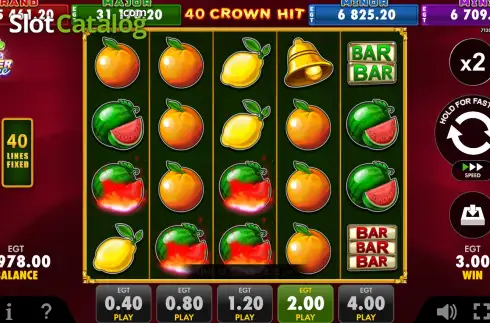 Οθόνη3. 40 Crown Hit Κουλοχέρης