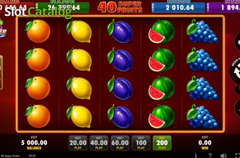 Οθόνη2. 40 Super Fruits Κουλοχέρης