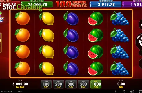 Οθόνη2. 100 Super Fruits Κουλοχέρης