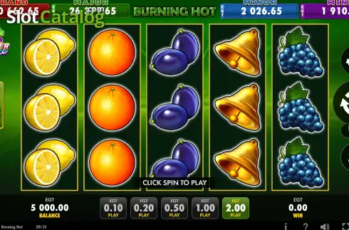 Οθόνη2. Burning Hot Clover Chance (EGT Digital) Κουλοχέρης