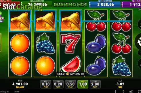 Οθόνη3. Burning Hot Clover Chance (EGT Digital) Κουλοχέρης